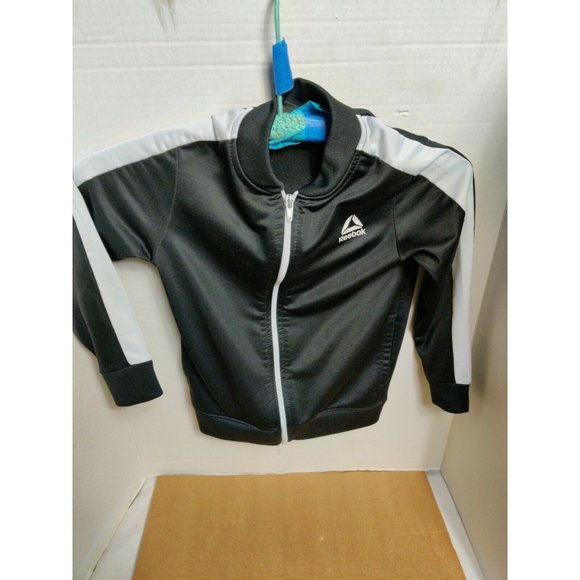 Reebok (Y-5) Linear Logo Humble Black Track Jacket  Preowned Size 5 - Picture 1 of 5